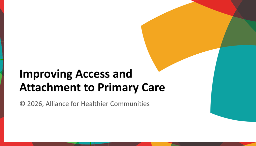 Title card with copyright information (Alliance for Healthier Communities 2025)