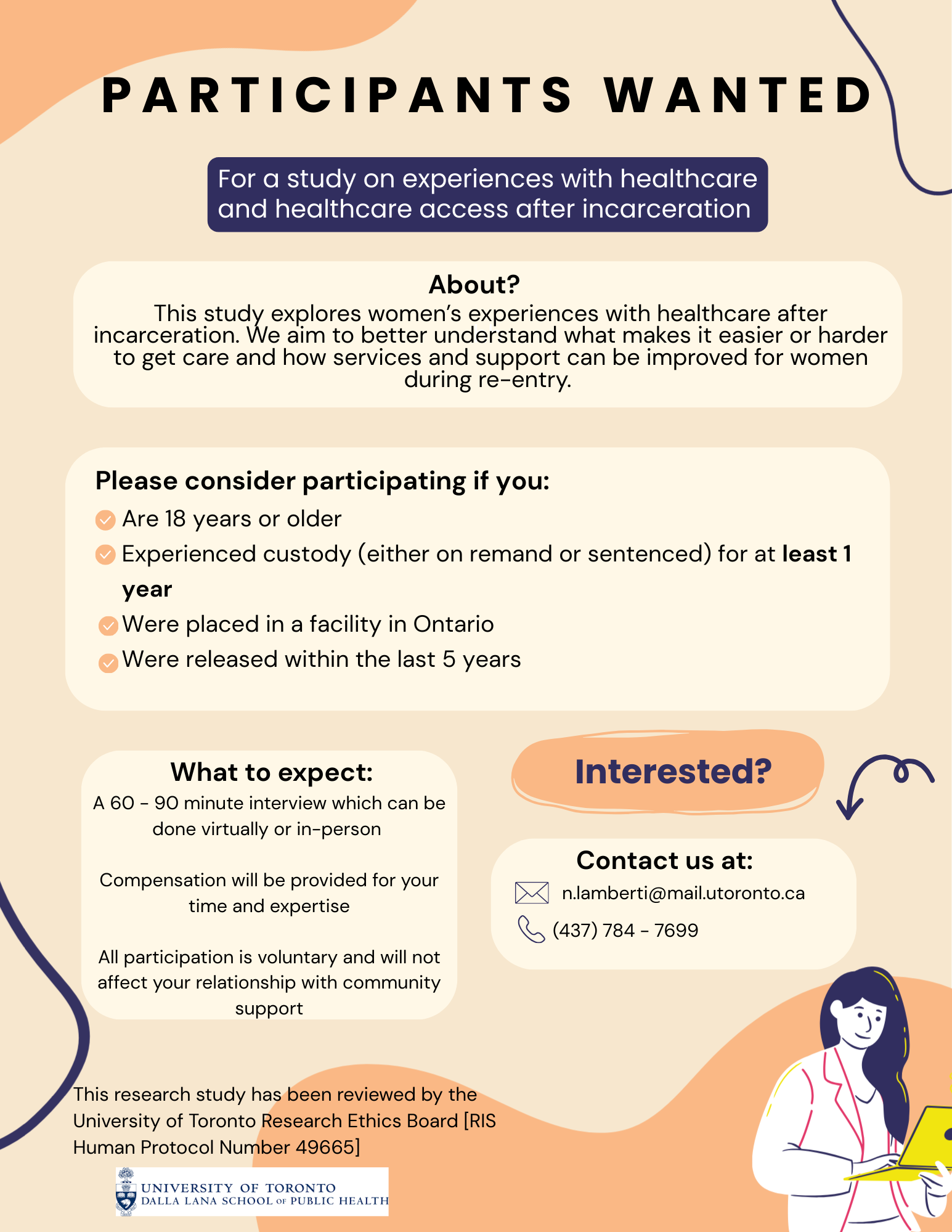 Recruitment poster. All information is repeated in body text. 